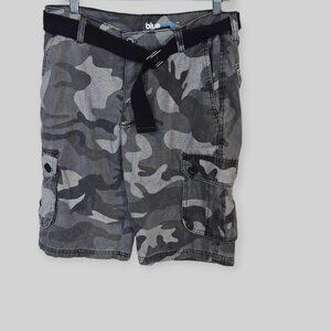 Blue Gear Camouflage  Shorts Mens Casual Summer  Cotton Blend 30